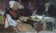George Leslie Hunter Woman in an Interior Sweden oil painting artist